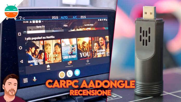 recensione car pc aadongle android auto play store netflix app giochi caratteristiche prestazioni sconto indiegogo italia