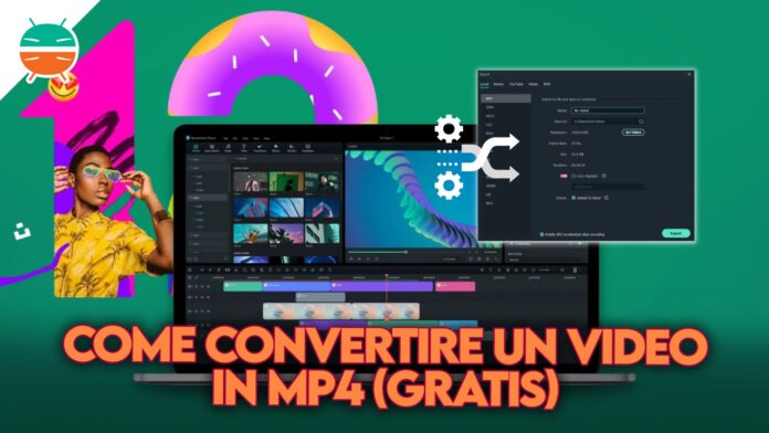 Come convertire gratis video formato MP4 guida tutorial filmora