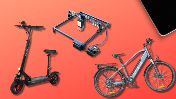 GeekMall stampante laser monopattino bicicletta elettrica offerte coupon febbraio