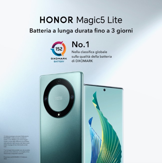 Honor Magic5 Lite 5G - DXOMARK