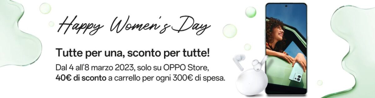OPPO Store per la Festa della Donna: tante offerte, bundle ed una promo imperdibile