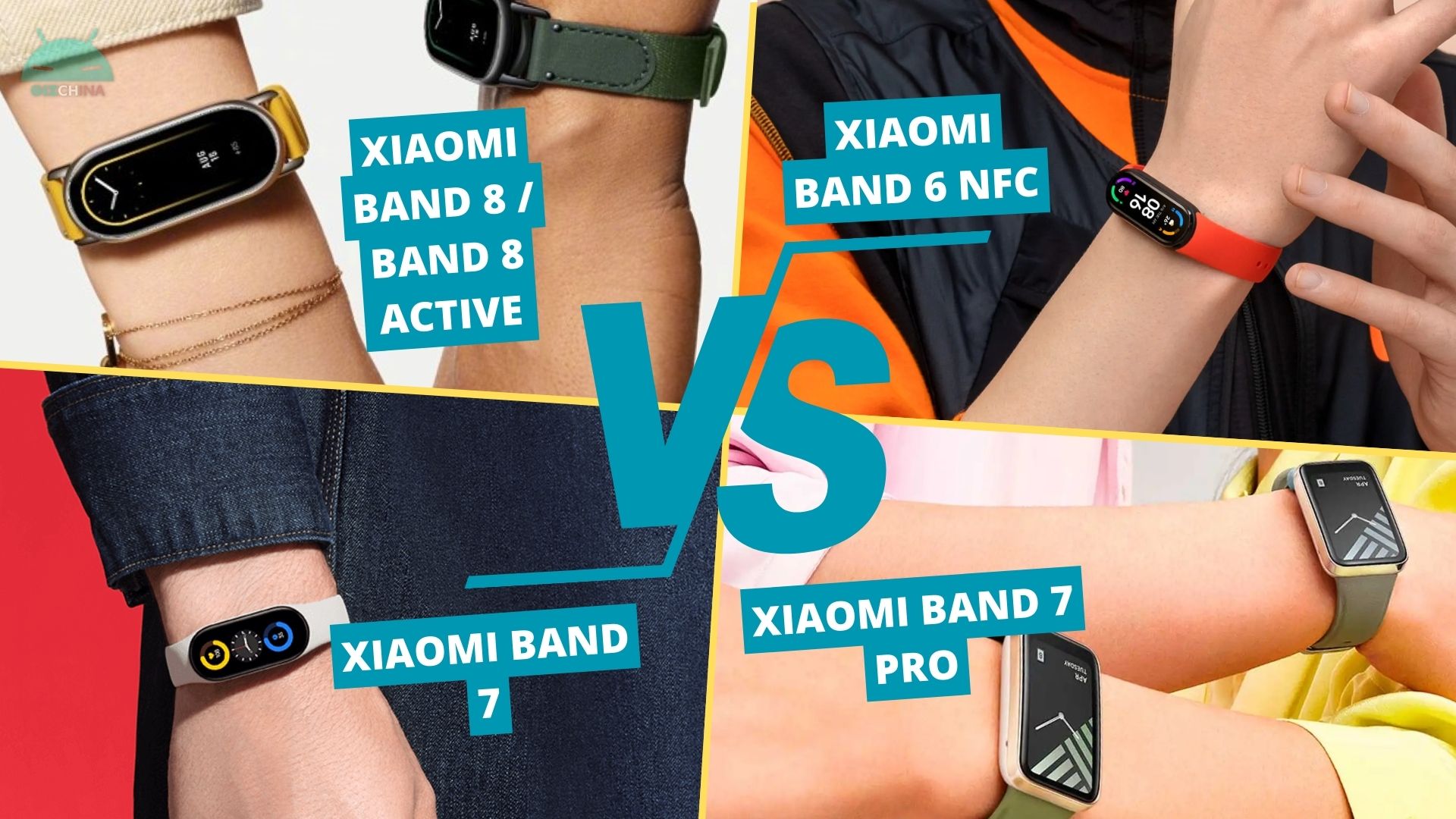 Xiaomi Band 8 vs Band 8 Active vs Band 7 Pro vs Band 7 vs Band 6 NFC :  lequel choisir ? - GizChina.it