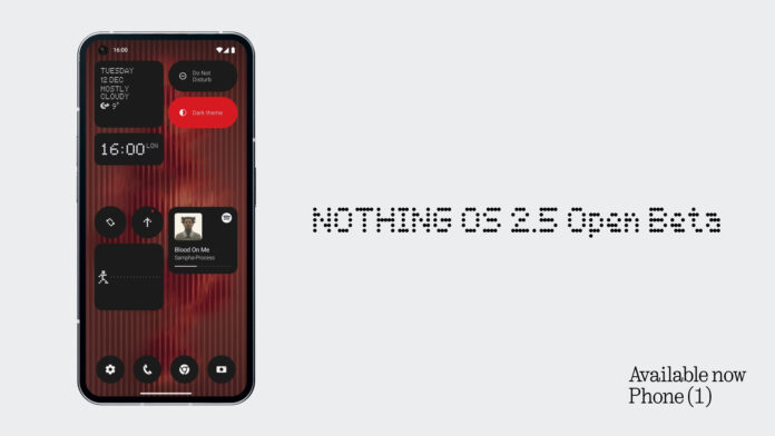 nothing phone (1) nothing os 2.5 beta android 14