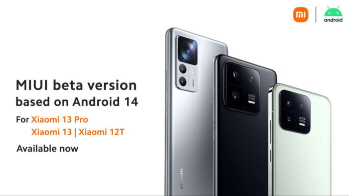 xiaomi 13 pro 12t android 14 beta
