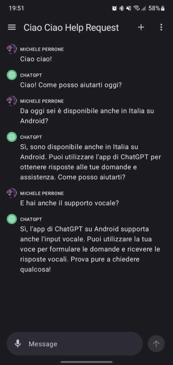 chatgpt app android italia
