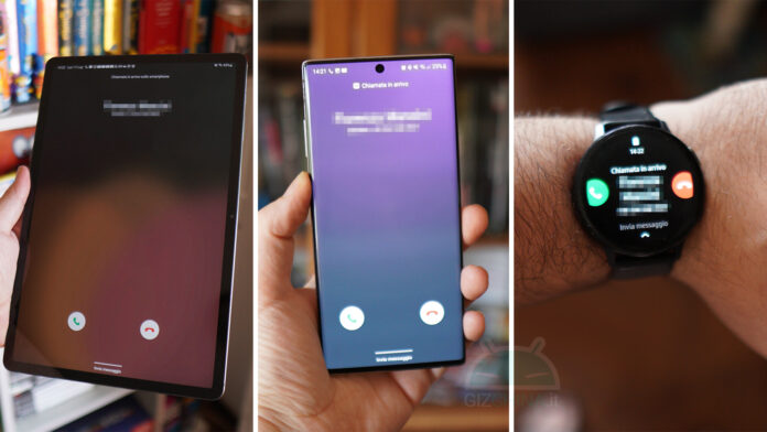 samsung come rispondere telefonate tablet smartwatch