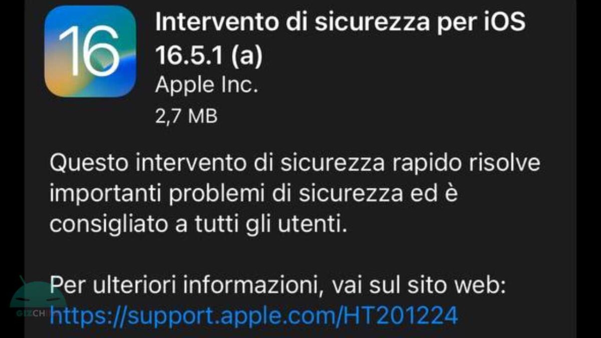 Apple iOS 16.5.1a