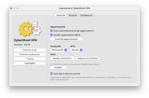 recensione cyberghost vpn migliore test sicurezza privacy funzioni windows mac linux iphone ipad andriod prezzo sconto italia