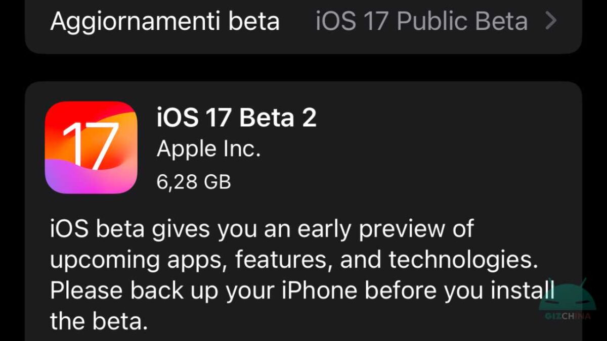 iOS 17 Beta Pubblica 2
