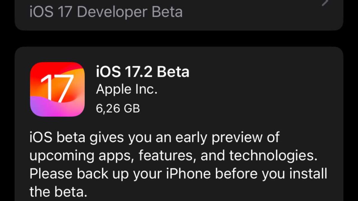iOS 17.2 Beta 1