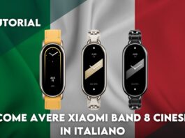 Come avere Xiaomi Band 8 cinese in italiano