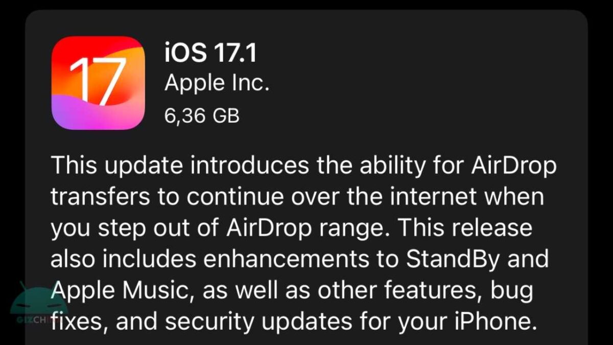 iOS 17.1