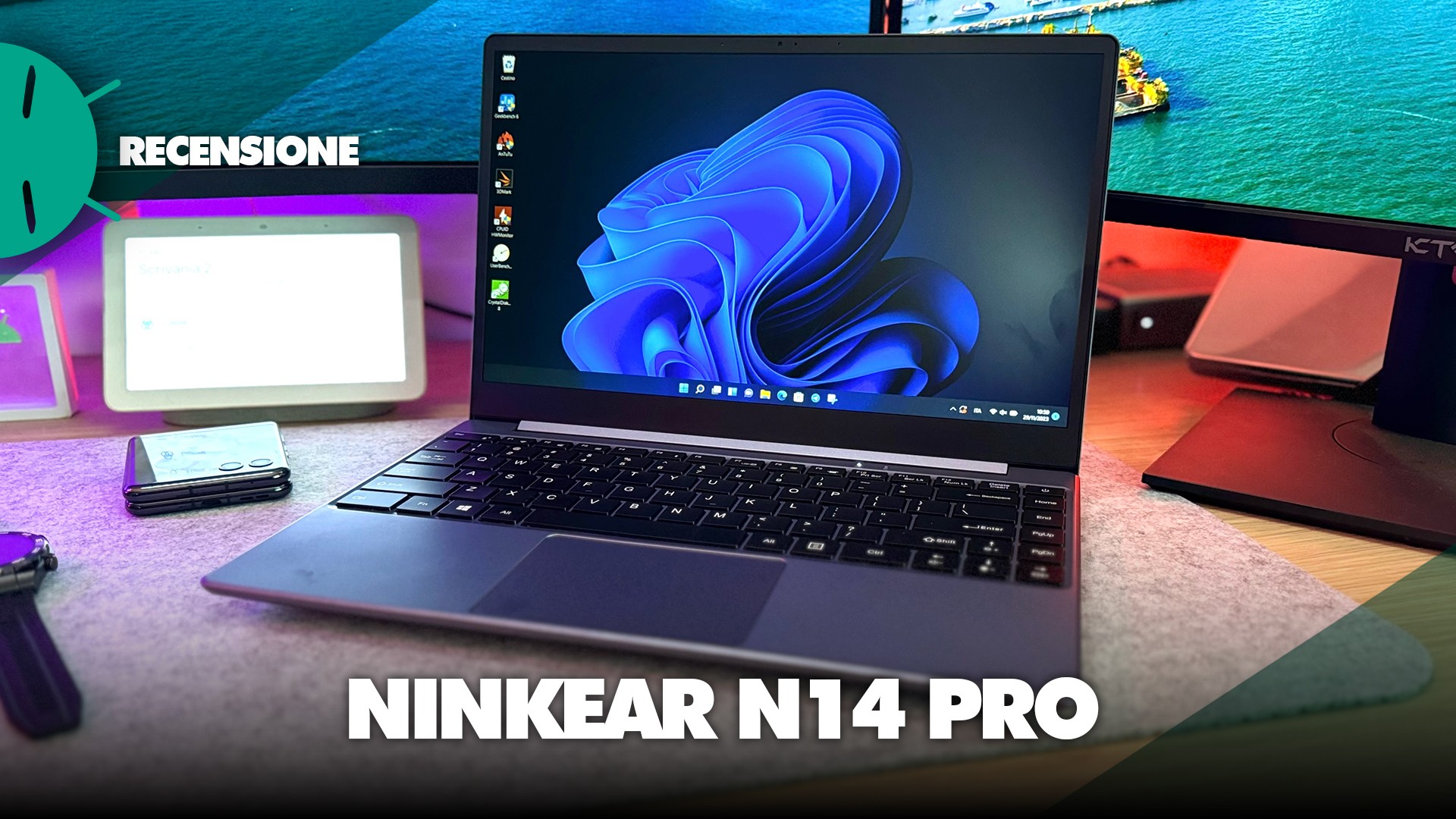 Ordinateur portable Ninkear N14 Pro 14 pouces IPS Full HD Intel Core  i7-1165G7 16 Go de RAM + 1 To SSD Ordinateur portable Windows 11 Ordinateur
