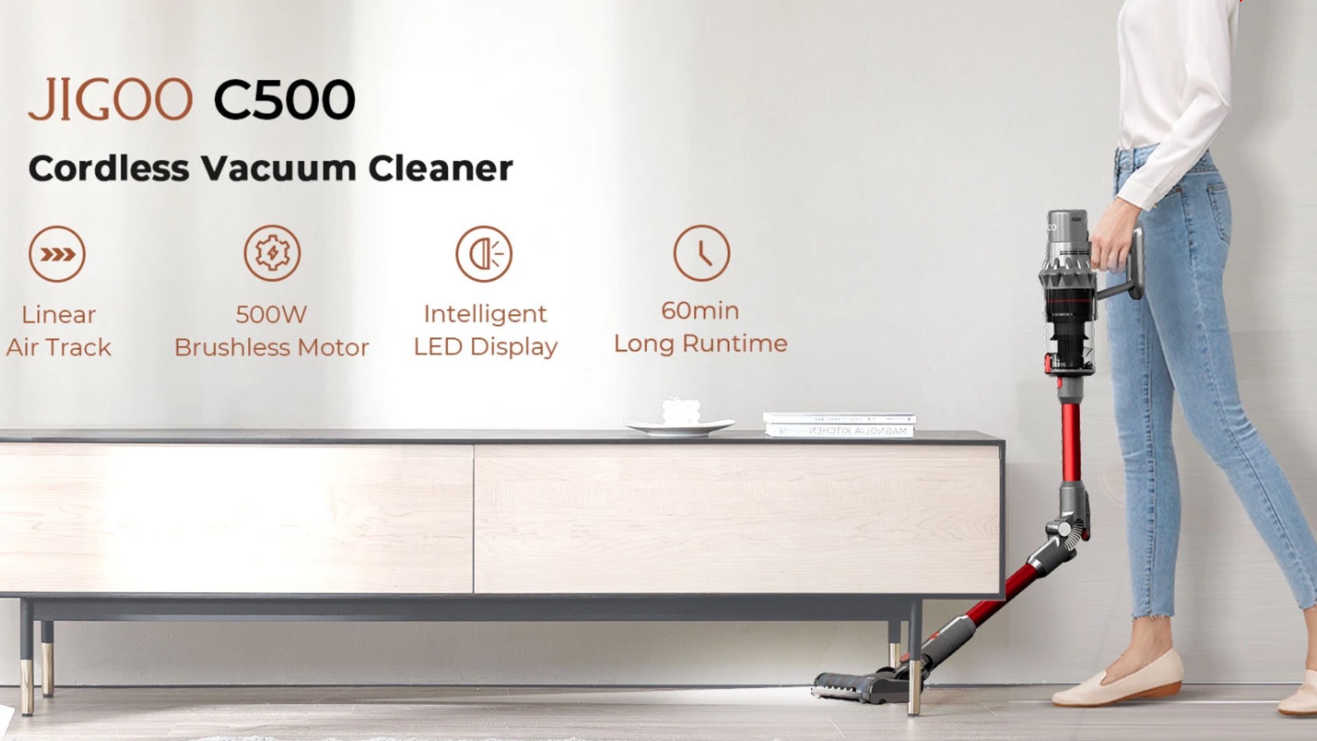 JIGOO C500 è l'aspirapolvere flessibile a soli 130€: utile, potente ed  economico! 