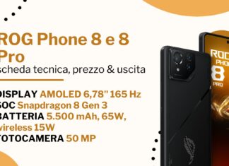 ROG Phone 8 e 8 Pro: scheda tecnica, prezzo e uscita