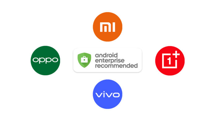 xiaomi oppo oneplus vivo android enterprise recommended