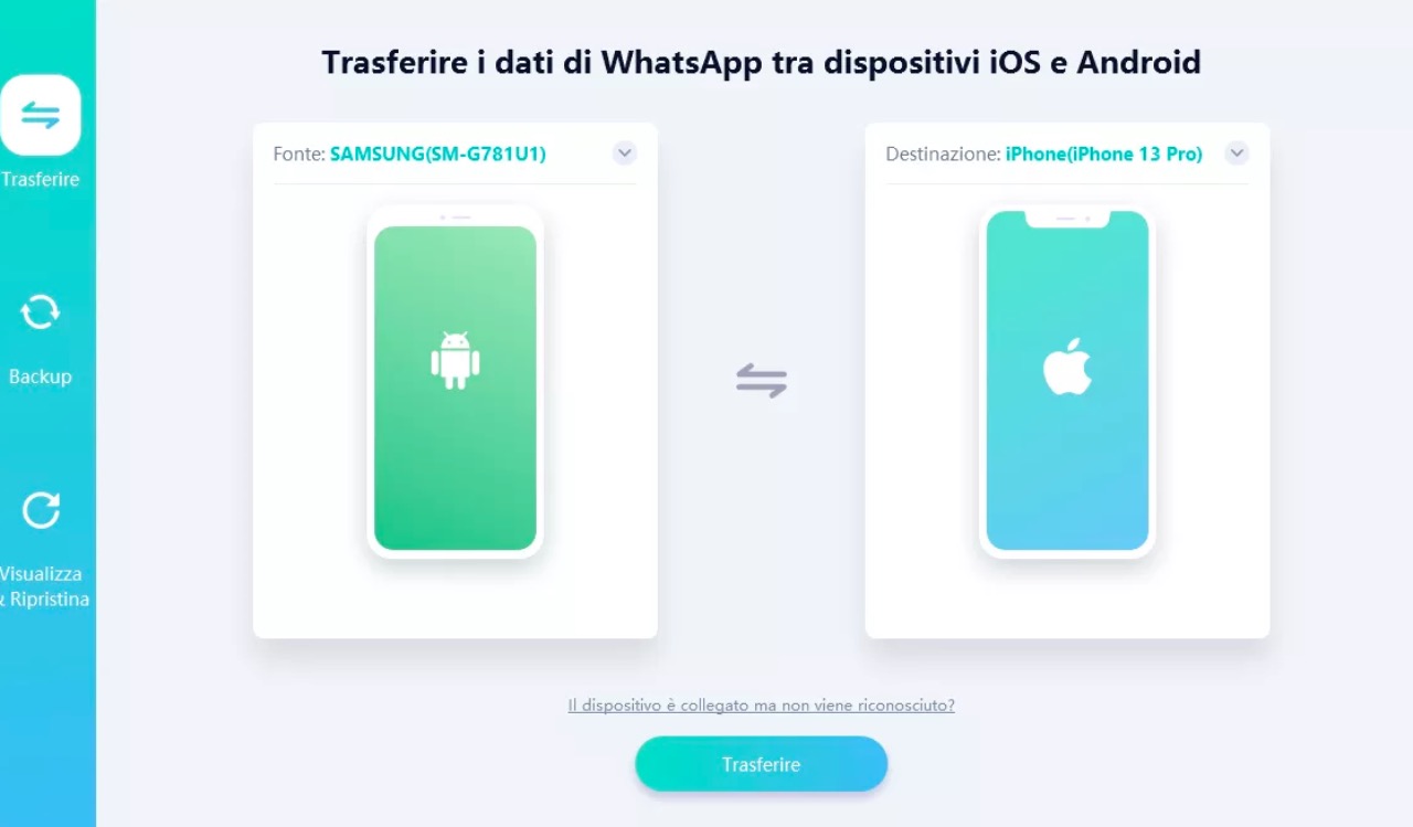 Come trasferire le chat WhatsApp da Android a iPhone con Tenorshare iCareFone Transfer