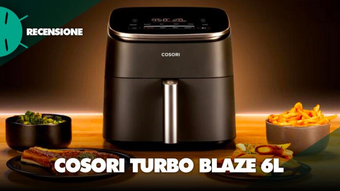 Recensione COSORI turbo blaze friggitrice aria 6l carne pesce verdure arrosto automatico sensore cottura ricette caratteristiche prezzo coupon sconto amazon italia