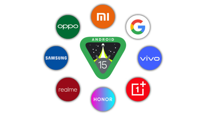 android 15 xiaomi samsung oppo vivo realme oneplus honor motorola