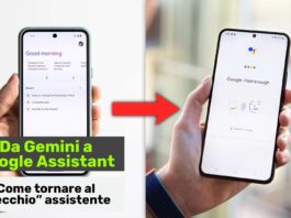 come tornare da google gemini a google assistant