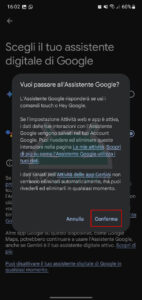come tornare da google gemini a google assistant