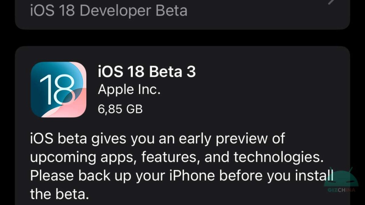 iOS 18 Beta 3