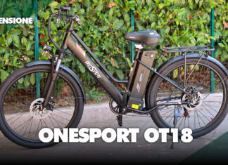 Recensione onesport ot18 migliore bici elettrica trekking economica città potente autonomia batteria sconto prezzo offerta italia