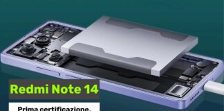 redmi note 14 certificazione ricarica