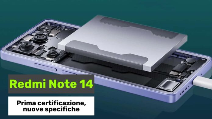 redmi note 14 certificazione ricarica