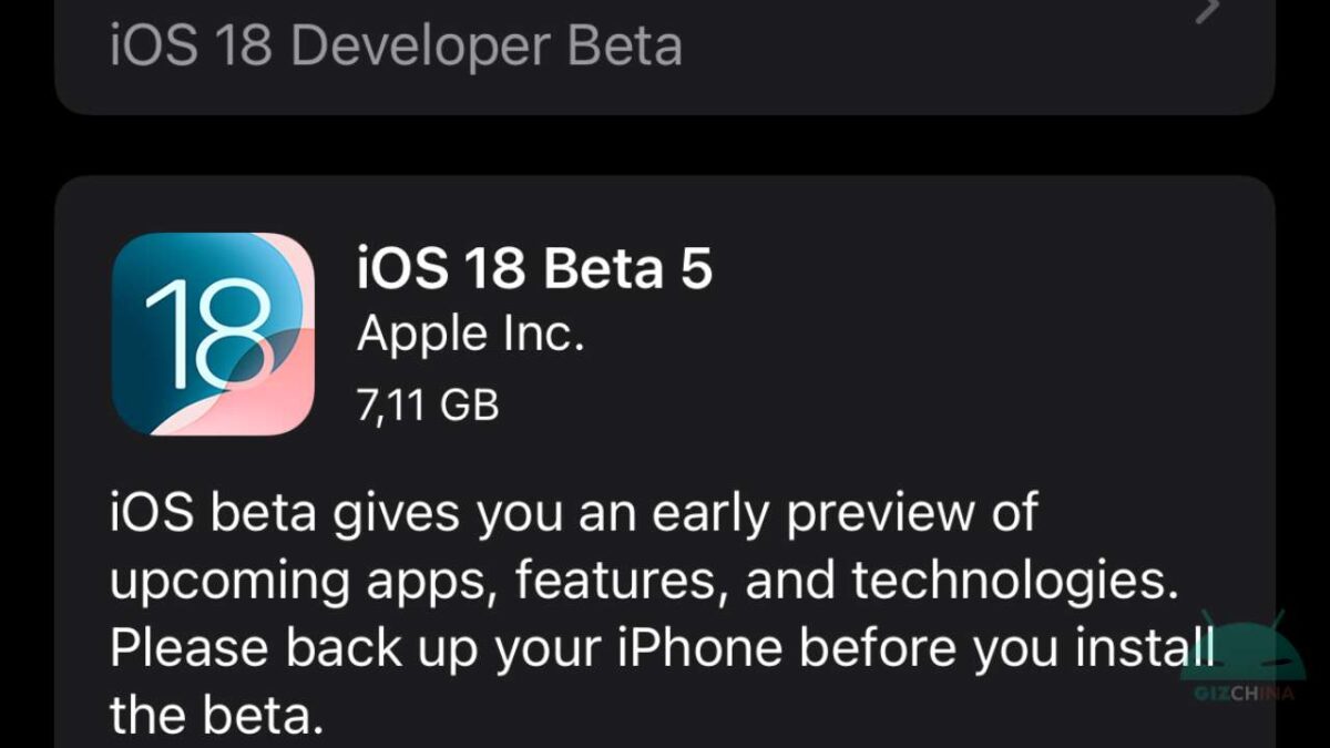 apple ios 18 beta 5