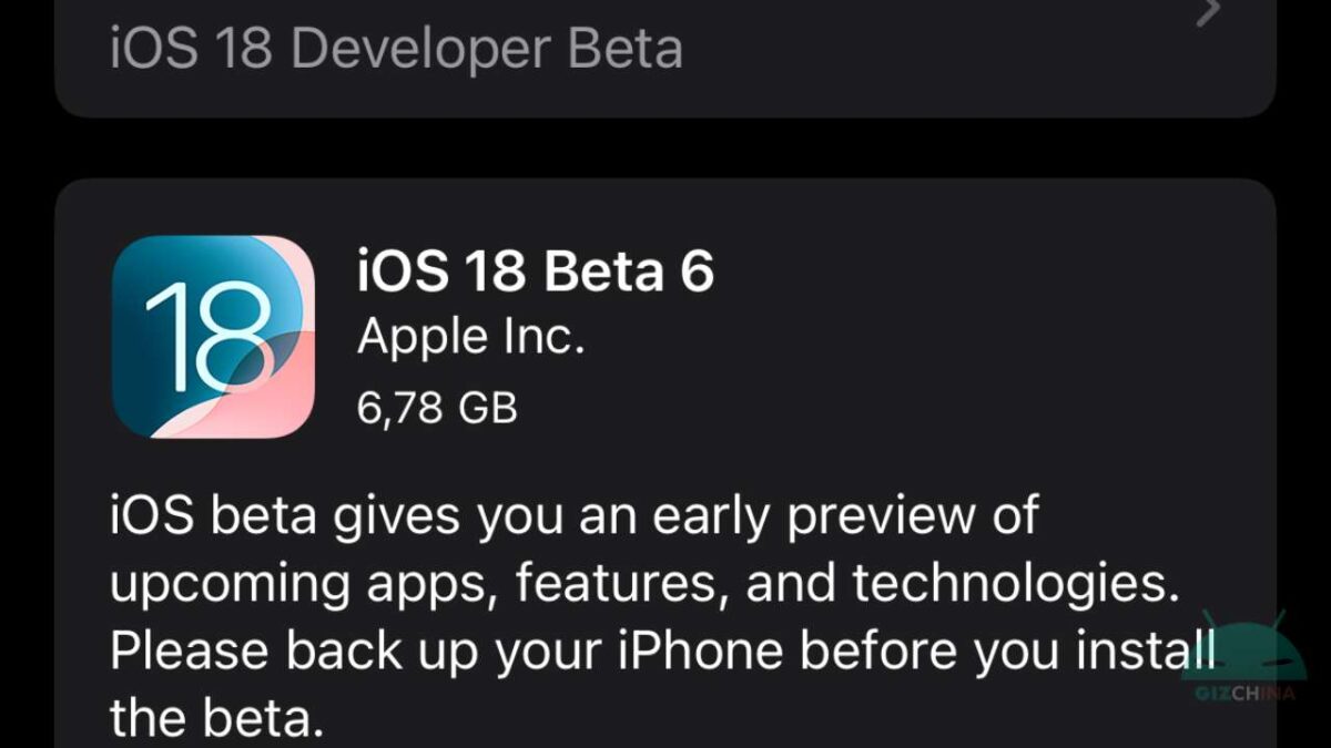 iOS 18 Beta 6