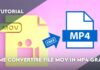 come convertire file mov in mp4