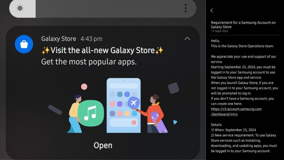 Samsung Galaxy Store aggiornamento 