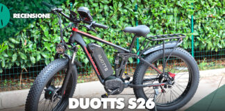 Recensione duotts s26 mountain bike fat doppio motore 700w potenza salite ammortizzatori prezzo sconto economica italia