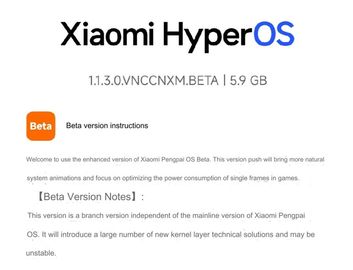 xiaomi hyperos enhanced beta