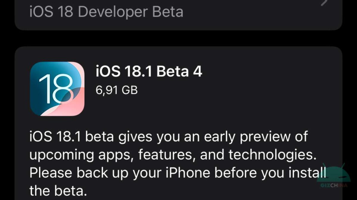 Apple iOS 18.1 Beta 4