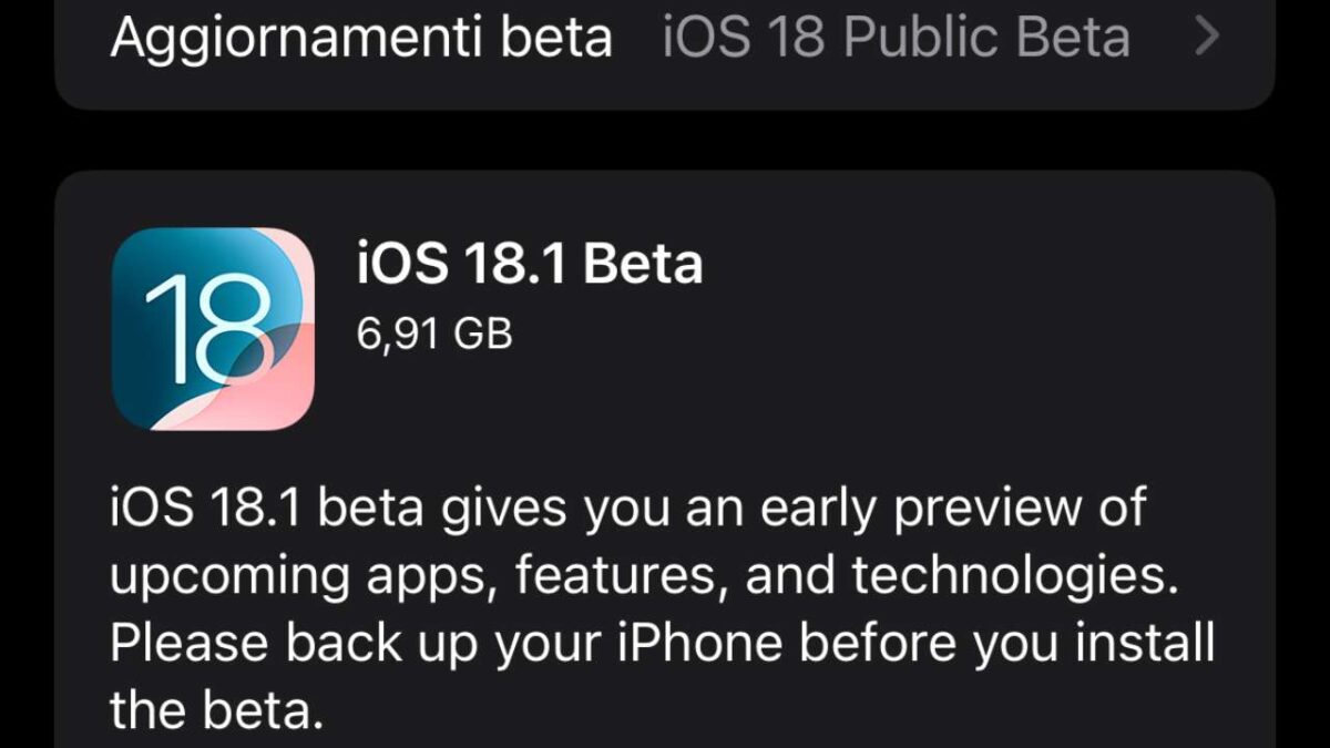 Apple iOS 18.1 Public beta