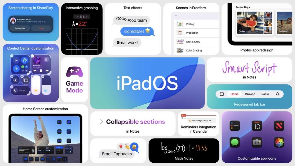 iPadOS 18 Bento