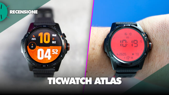 Recensione-TicWatch-Atlas-smartwatch-android-wearos-caratteristiche-prezzo-autonomia-batteria-doppio-display-sonno-ossigeno-allenamento-batteria-prezzo-sconto-italia-COPERTINA