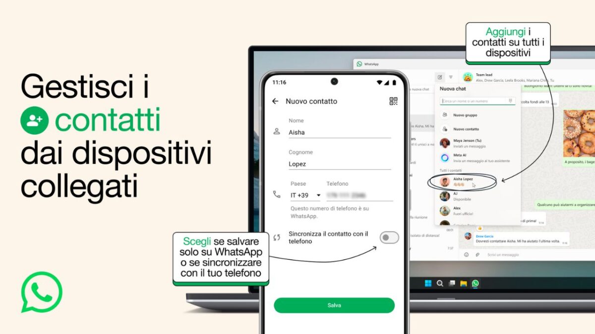 WhatsApp gestione contatti dispositivi collegati_2