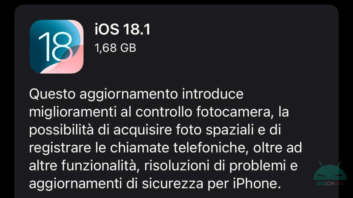 Apple iOS 18.1