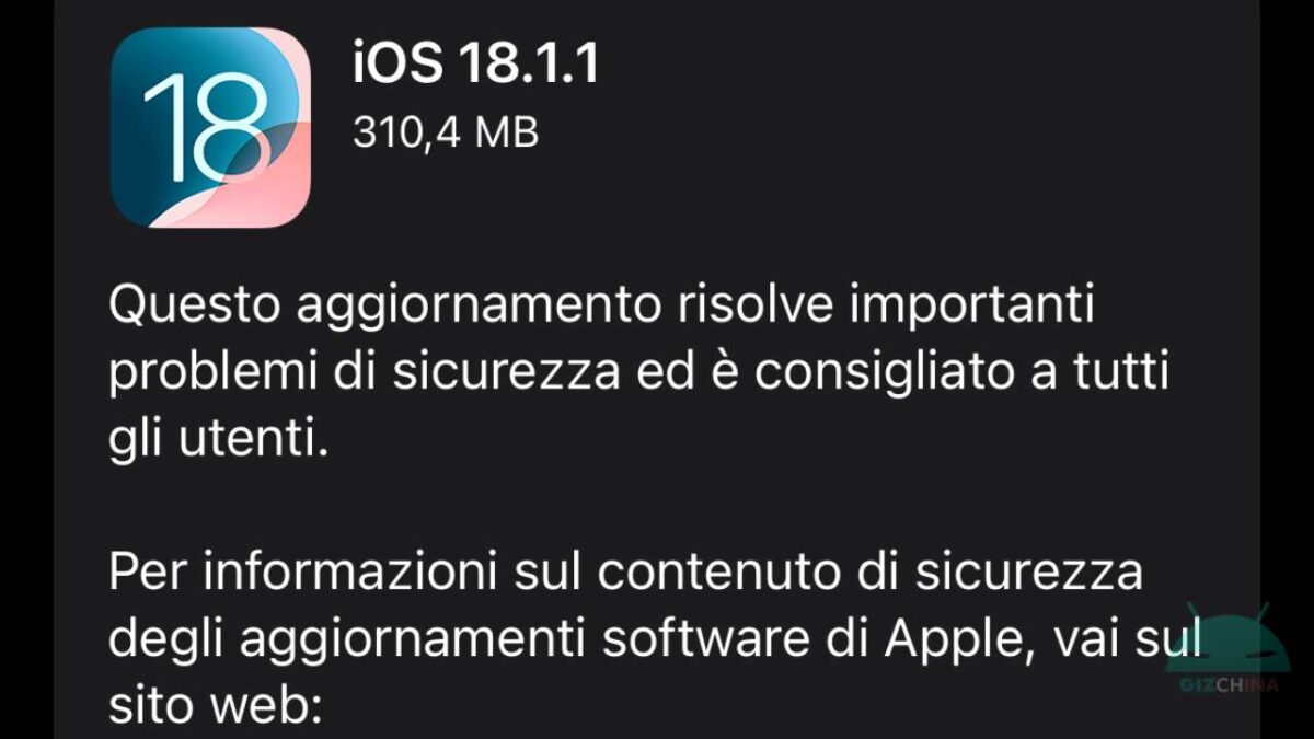 Apple iOS 18.1.1