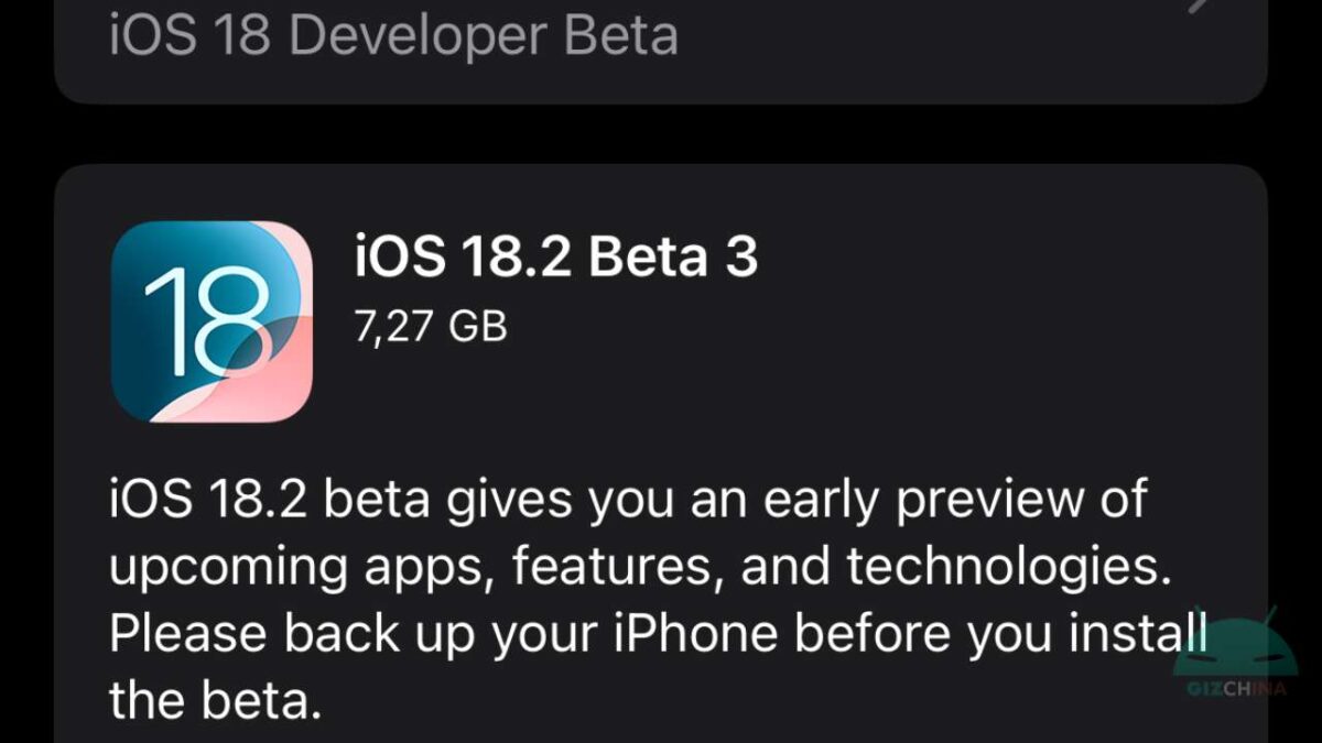 Apple iOS 18.2 Beta 3