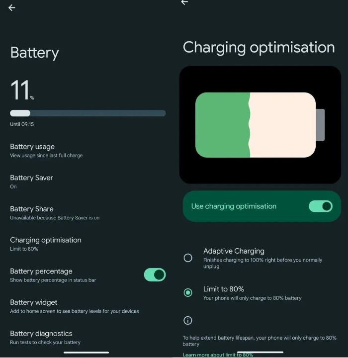 Google Pixel Android 15 limite caricamento batteria_3