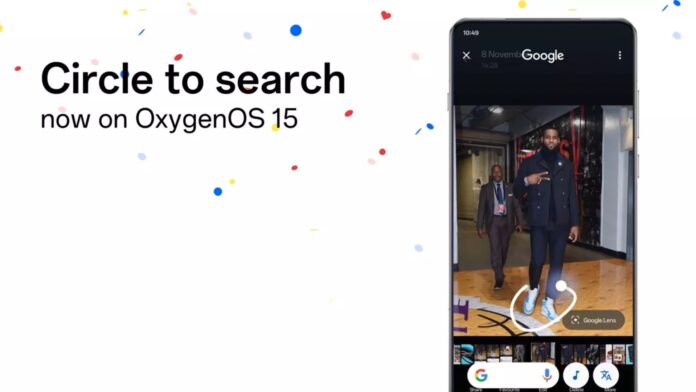 oneplus oxygenos 15 cerchia e cerca google