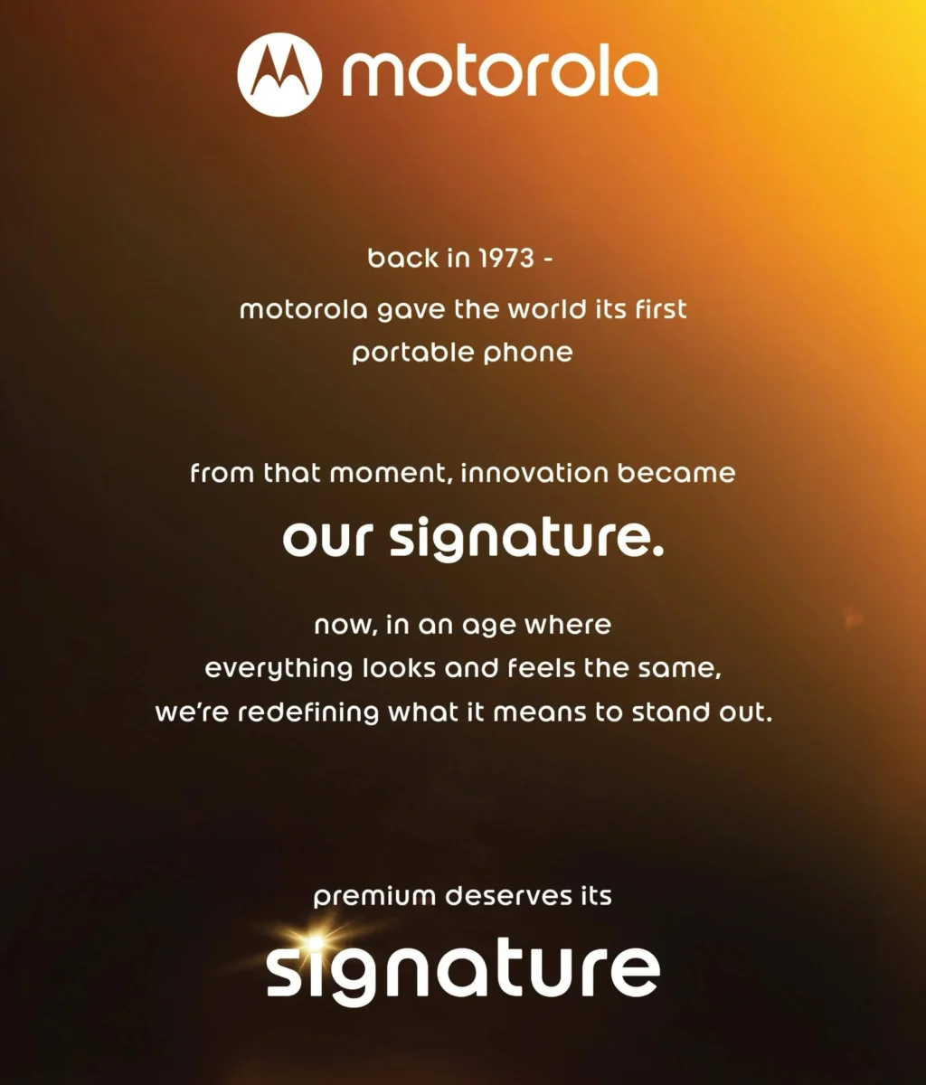 Motorola Signature teaser